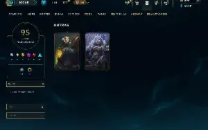 Unranked com 130 Champs e 95 Skins +2 Prestigios da Riven