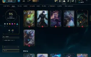 Unranked com 130 Champs e 95 Skins +2 Prestigios da Riven