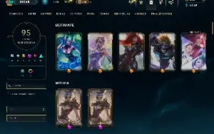 Unranked com 130 Champs e 95 Skins +2 Prestigios da Riven