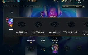Unranked com 130 Champs e 95 Skins +2 Prestigios da Riven