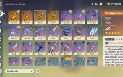 Eula+ arma 5* sinal dos mares+ mona + 3 lança 5*