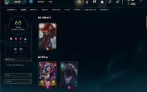 Bronze 1 com 140 Champs e 62 Skins ( Mais de 30 Jogos )