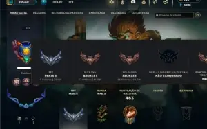 Bronze 1 com 140 Champs e 62 Skins ( Mais de 30 Jogos )