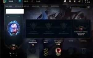 Conta unranked (Ex bronze) com 108 champs e 134 skins