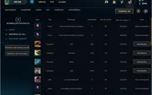 Conta ouro 3 com 7 skins e 34 champs