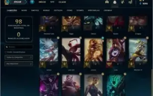 Conta ouro 3 com 7 skins e 34 champs