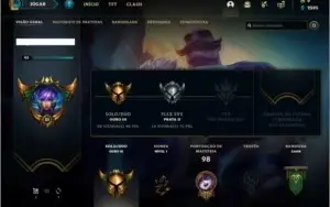 Conta ouro 3 com 7 skins e 34 champs