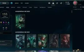 CONTA LOL NO OURO NAS ULTIMAS 4 SEASONS + 155 SKINS