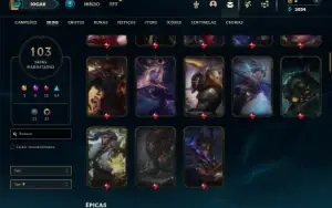 Prata 2 com 90 Champs e 103 Skins ( MID / TOP / JG )