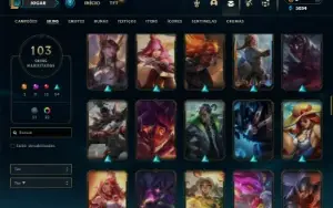 Prata 2 com 90 Champs e 103 Skins ( MID / TOP / JG )