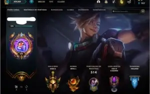 Conta Lol nvl 600+ com 300 skins++