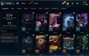 CONTA DE LOL COM ALGUMAS SKINS GOLD 4