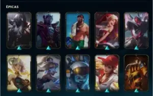 CONTA DE LOL COM ALGUMAS SKINS GOLD 4