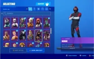CONTA FORTNITE - BLACK KNIGHT COM MAKO GLIDER.