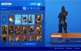 CONTA FORTNITE - BLACK KNIGHT COM MAKO GLIDER.