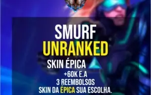 Smurf LOL Entrega 24/7 Com Skin Épica Da Sua Escolha!