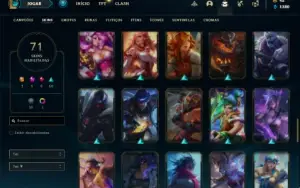 Conta prata 4 com 75 Champs e 71 Skins + 1 Prestigio Ksante