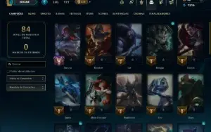 Unranked com 40 Champs e 7 Skins