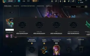Unranked com 40 Champs e 7 Skins