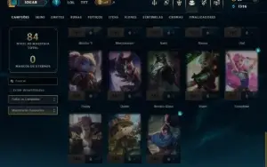 Unranked com 40 Champs e 7 Skins