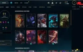 Conta LOL unranked lvl 67, 41 campeões, 21 skins