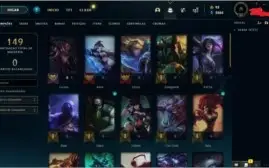 Conta LOL unranked lvl 67, 41 campeões, 21 skins