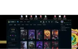 Platina 4 com 235 skins, TODOS os champs, 21k de EA