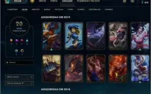 Conta platina 1 unranked na temporada passada
