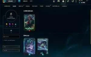 Diamante 4 com 31 Champs e 8 Skins