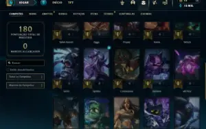 Diamante 4 com 31 Champs e 8 Skins