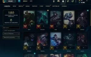 Diamante 4 com 31 Champs e 8 Skins