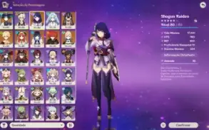 Ar55✨Raiden Hu Tao Yelan Wanderer Cyno Nilou + 5 Armas T5✨