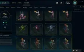 Conta LOL todos os champs, 123 skins