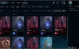 Conta LOL todos os champs, 123 skins