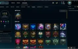 Conta LOL todos os champs, 123 skins
