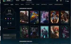 Conta League of legends 103 Champ 32 Skin platina 3