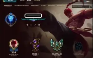 Conta League of legends 103 Champ 32 Skin platina 3