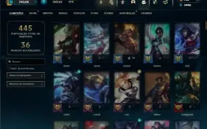 Bronze 1 com 150 Champs e 101 Skins ( 150 Jogos )