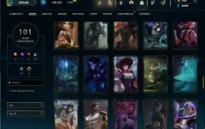 Bronze 1 com 150 Champs e 101 Skins ( 150 Jogos )