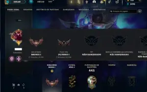 Bronze 1 com 150 Champs e 101 Skins ( 150 Jogos )