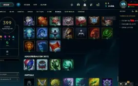 Conta de lol criada em 2012 com muitas skins
