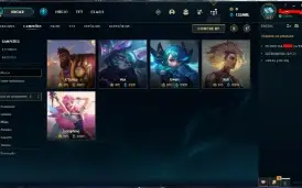 Conta de lol criada em 2012 com muitas skins
