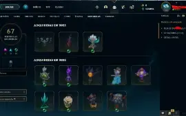 Conta de lol criada em 2012 com muitas skins