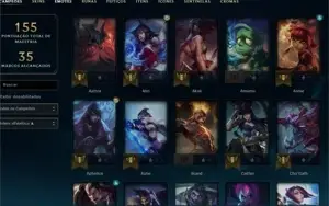 Conta Lol C/ 53 skins Lv110