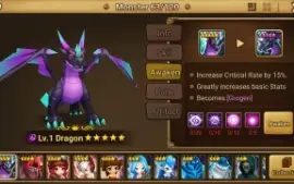 Reroll Summoners War lvl10 com Dragon Dark - Grogen