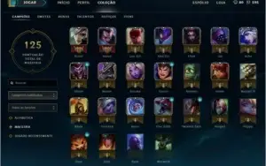CONTA LOL GOLD 1 MD5 PRO PLATINA 5 34CHAMPS SKINS LENDARIAS