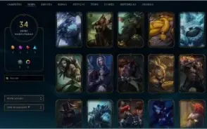 CONTA UNRANKED - 93 CAMPEÕES - 34 SKINS