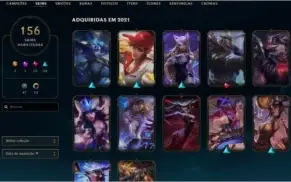 Conta lol 2012  Diamante 156 skins