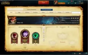 Conta League of Legends unranked lv30/borda gold/50 skins