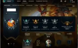 Conta de LoL 144 Skins Platina IV